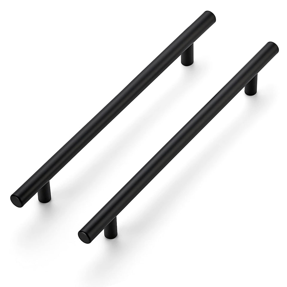 Ravinte 10-inch cabinet handles with matte black finish for a modern kitchen update