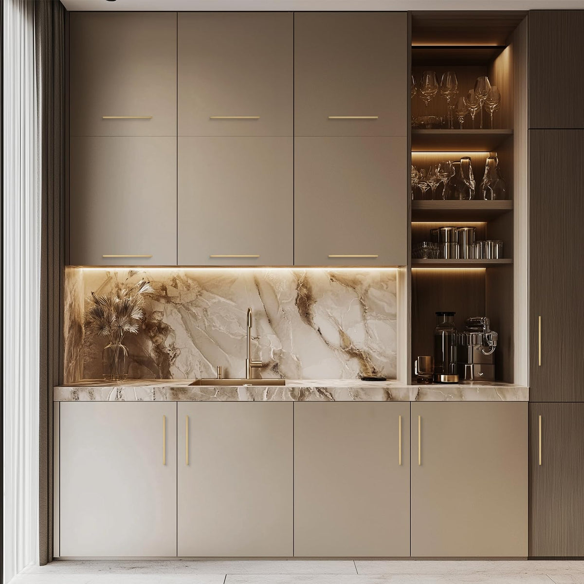 Ravinte single-drawer pull installed, elegant handle