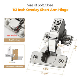 Ravinte 105-degree opening hinge enables full cabinet access