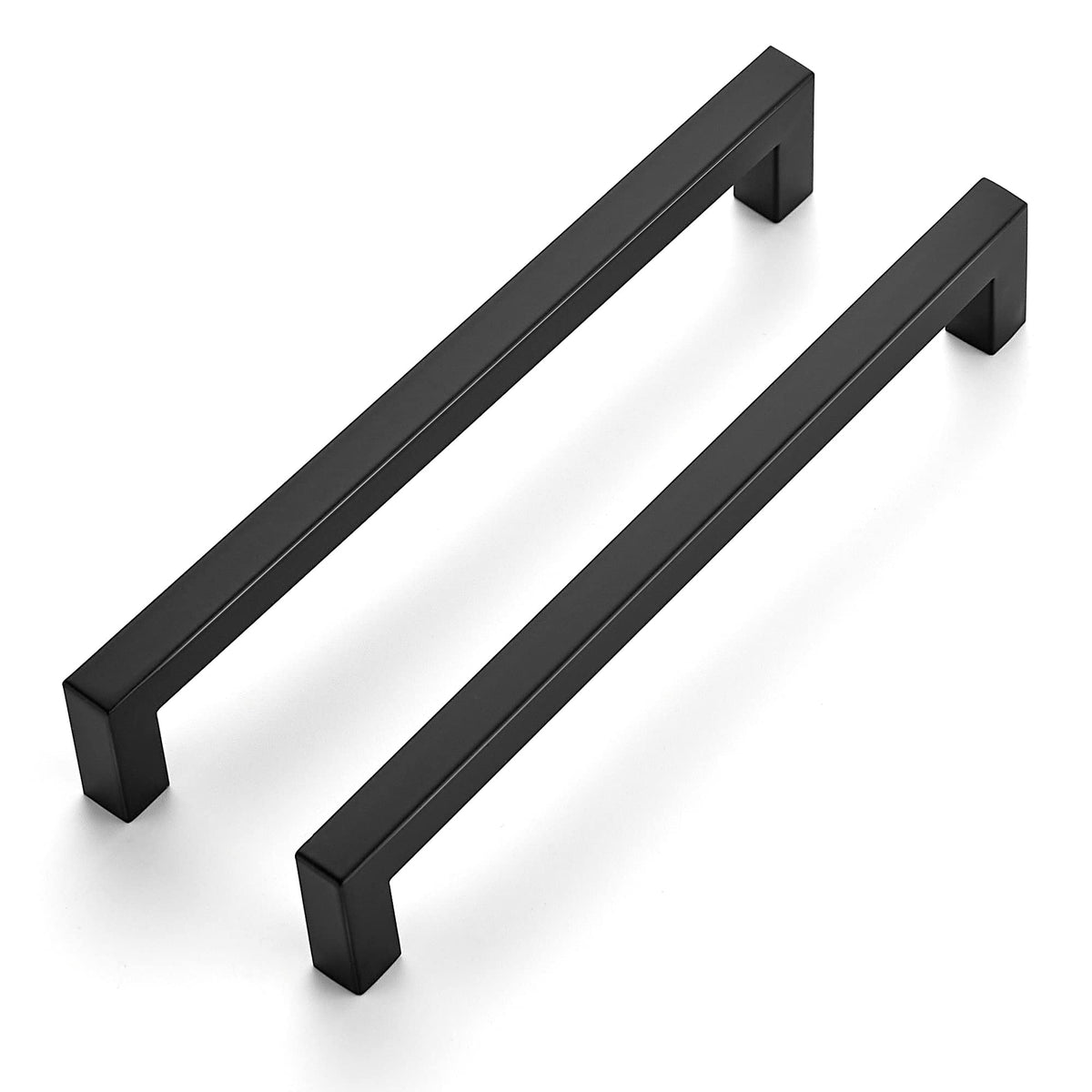 Ravinte 20-pack matte black cabinet handle close-up texture for durable kitchen hardware