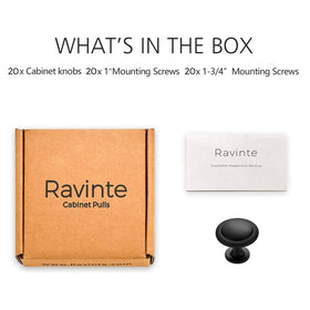 Ravinte zinc pulls in matte black offer sturdy durability for daily use.