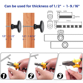 Ravinte 25 included 1inch screws for versatile installation.