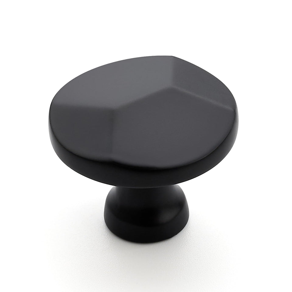 Ravinte 25-pack matte black round knobs for cabinets improve grip and cabinet style.
