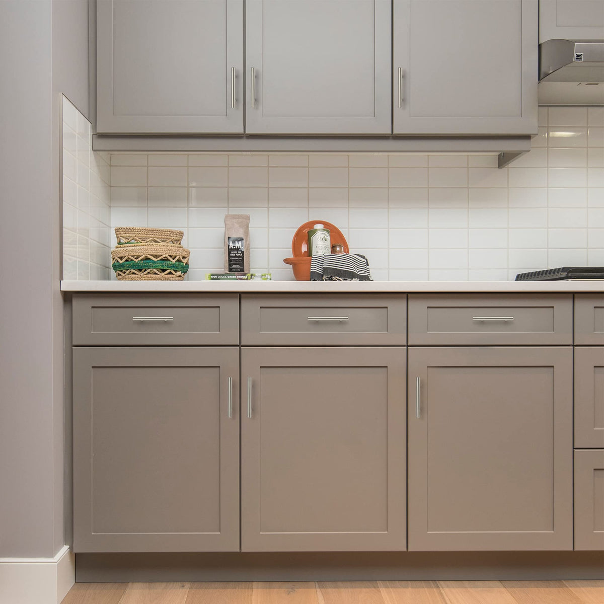 Ravinte 30-pack brushed nickel cabinet pull side profile detail