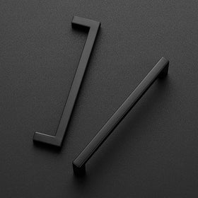 Ravinte matte black drawer handle side view, showcasing sturdy zinc alloy build.