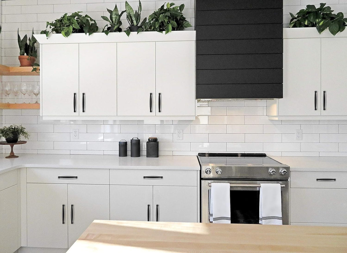 Ravinte 30-pack matte black drawer pulls for quick kitchen updates