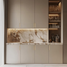 Side-profile view of Ravinte drawer pulls with durable zinc construction.