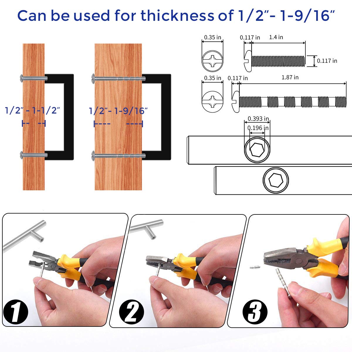 Ravinte 3-3/4 inch spacing holes for quick installation and updates.