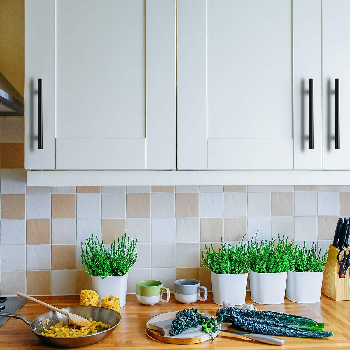 Ravinte drawer-front pull provides a coordinated hardware aesthetic