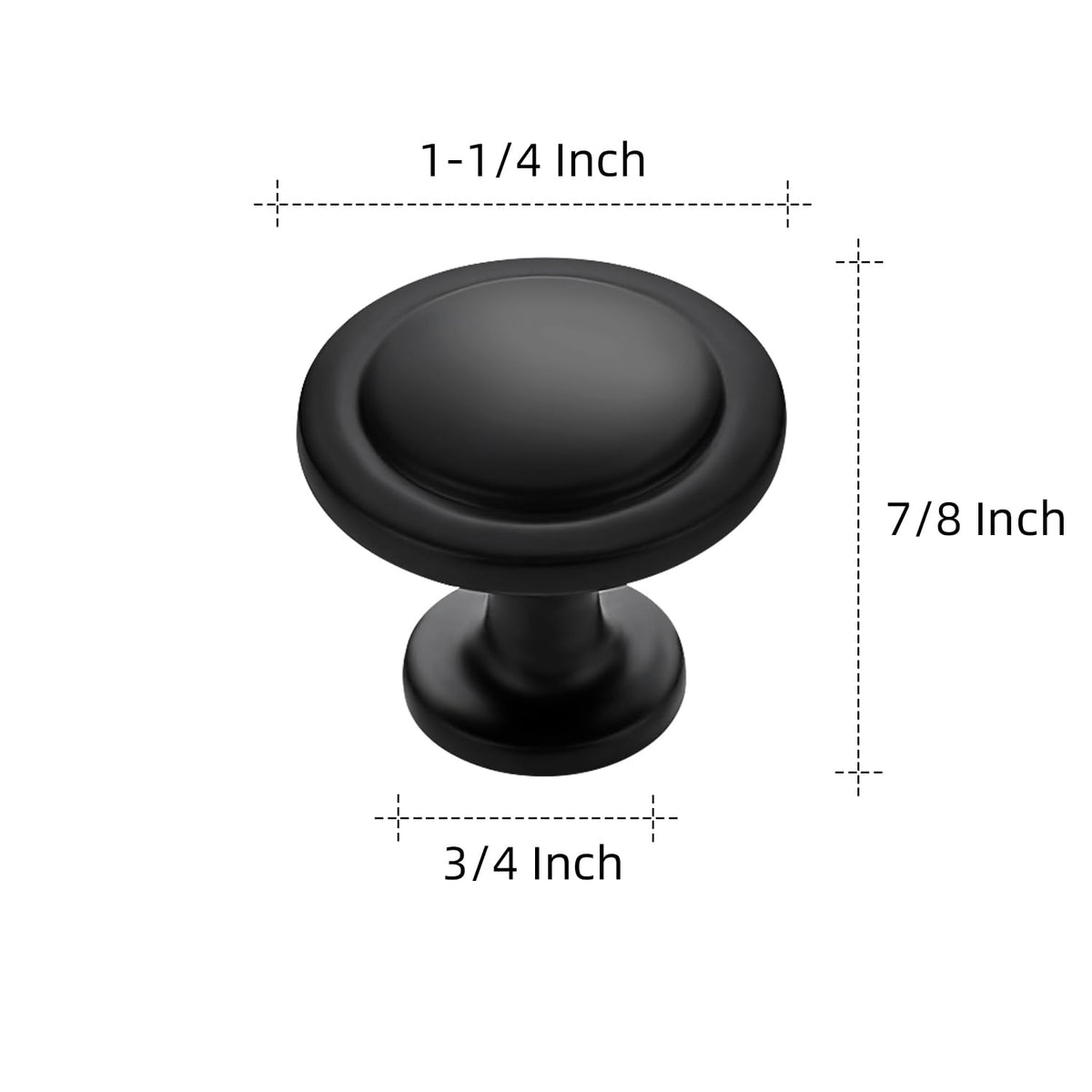 Ravinte round drawer pulls in matte black for easy grip and timeless style.