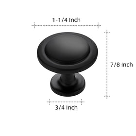 Ravinte round drawer pulls in matte black for easy grip and timeless style.