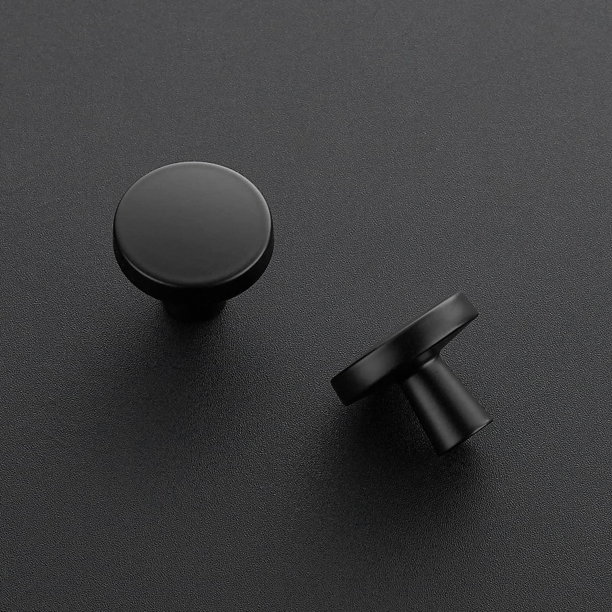 Ravinte matte black cabinet knobs side view adds modern flair and grip.