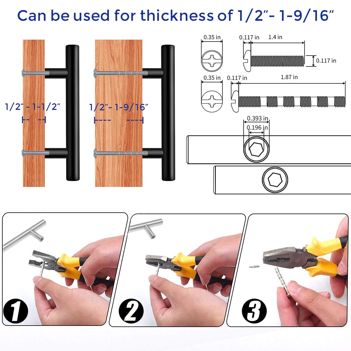 Ravinte 5-inch drawer pull installed on a modern kitchen drawer.