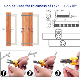 Ravinte 5-inch center-to-center spacing illustration for easy replacement.