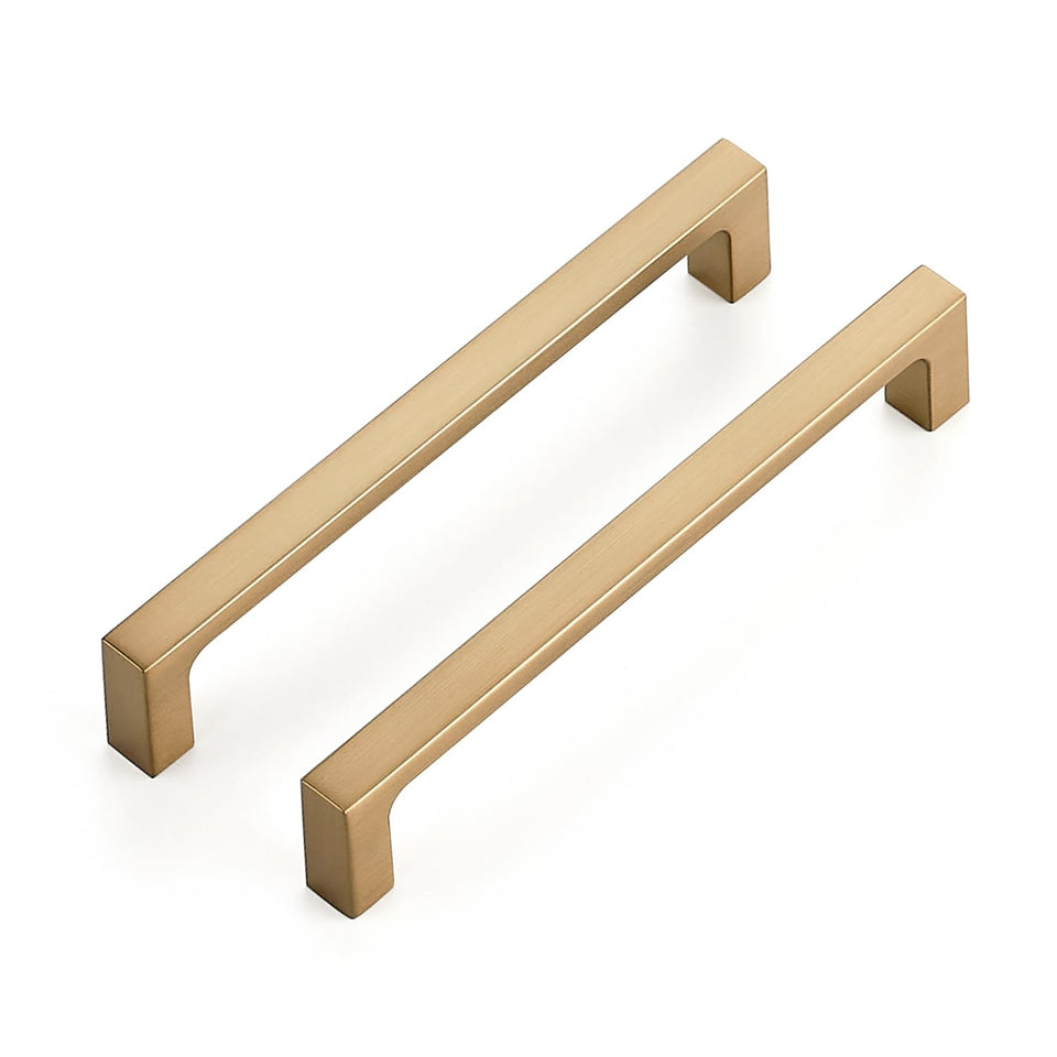 Ravinte 5-inch square champagne bronze handle adds durable, timeless style to any cabinet