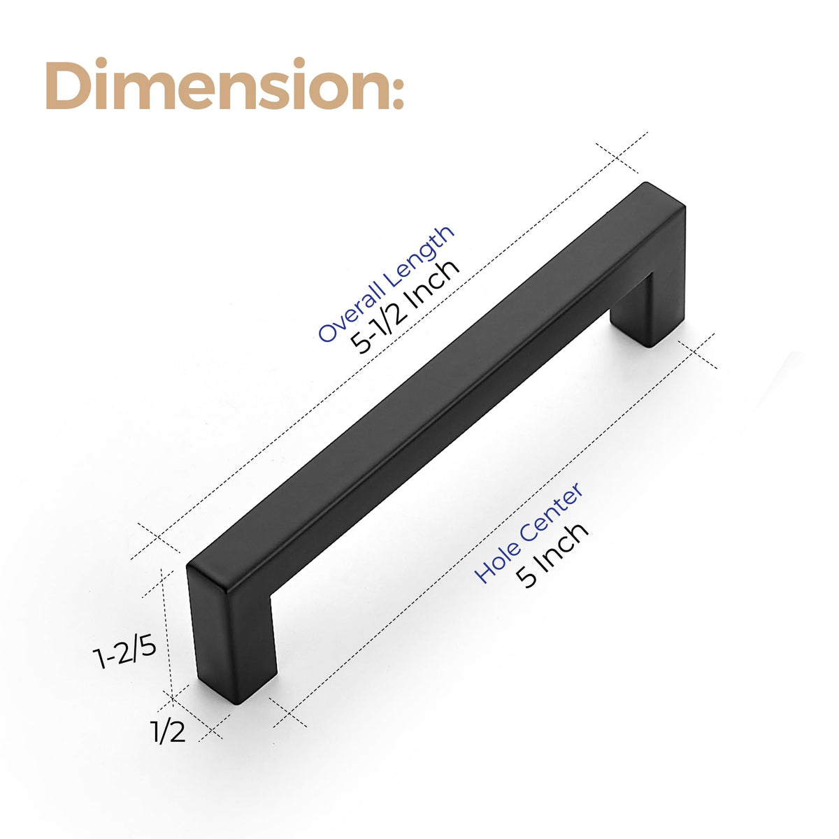 Ravinte matte black cabinet handle adds timeless style to cabinets