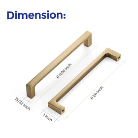 Ravinte 6-1/4 inch pull on a drawer front highlights a squared profile.
