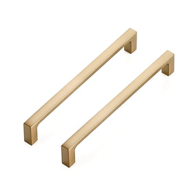 Ravinte cabinet handles front view with champagne bronze finish for a cohesive kitchen update.