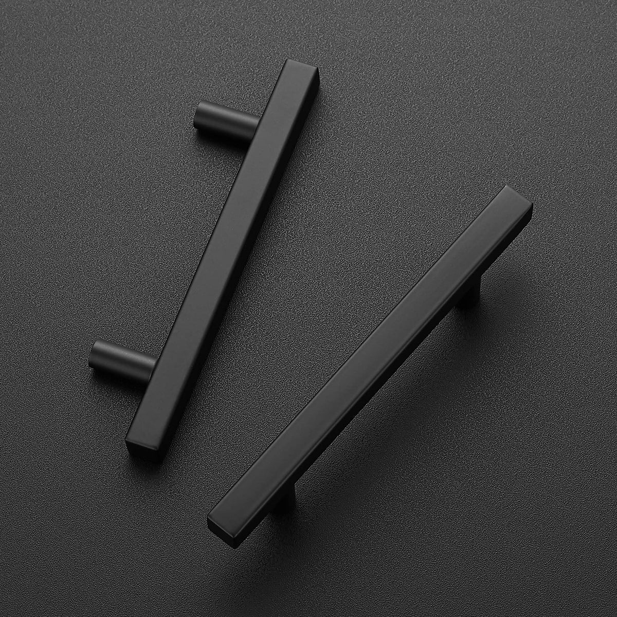 Ravinte matte black cabinet pull with square design for daily durability