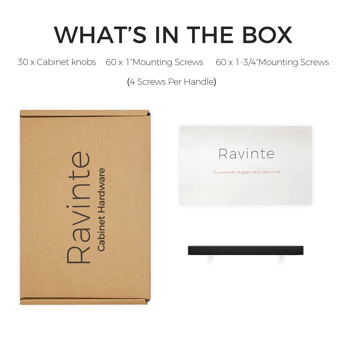 Ravinte 6-inch square pull fits standard cabinets and drawers