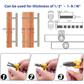 Ravinte 7-38-inch cabinet pull installed on a cabinet door