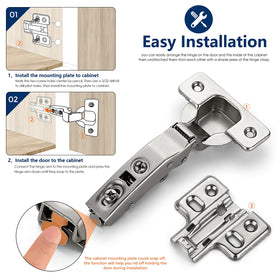 Ravinte adjustable hinges allow up-down and left-right alignment