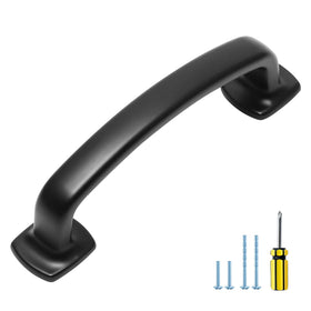 Ravinte Arch Pull matte black close-up finish for durable kitchen hardware