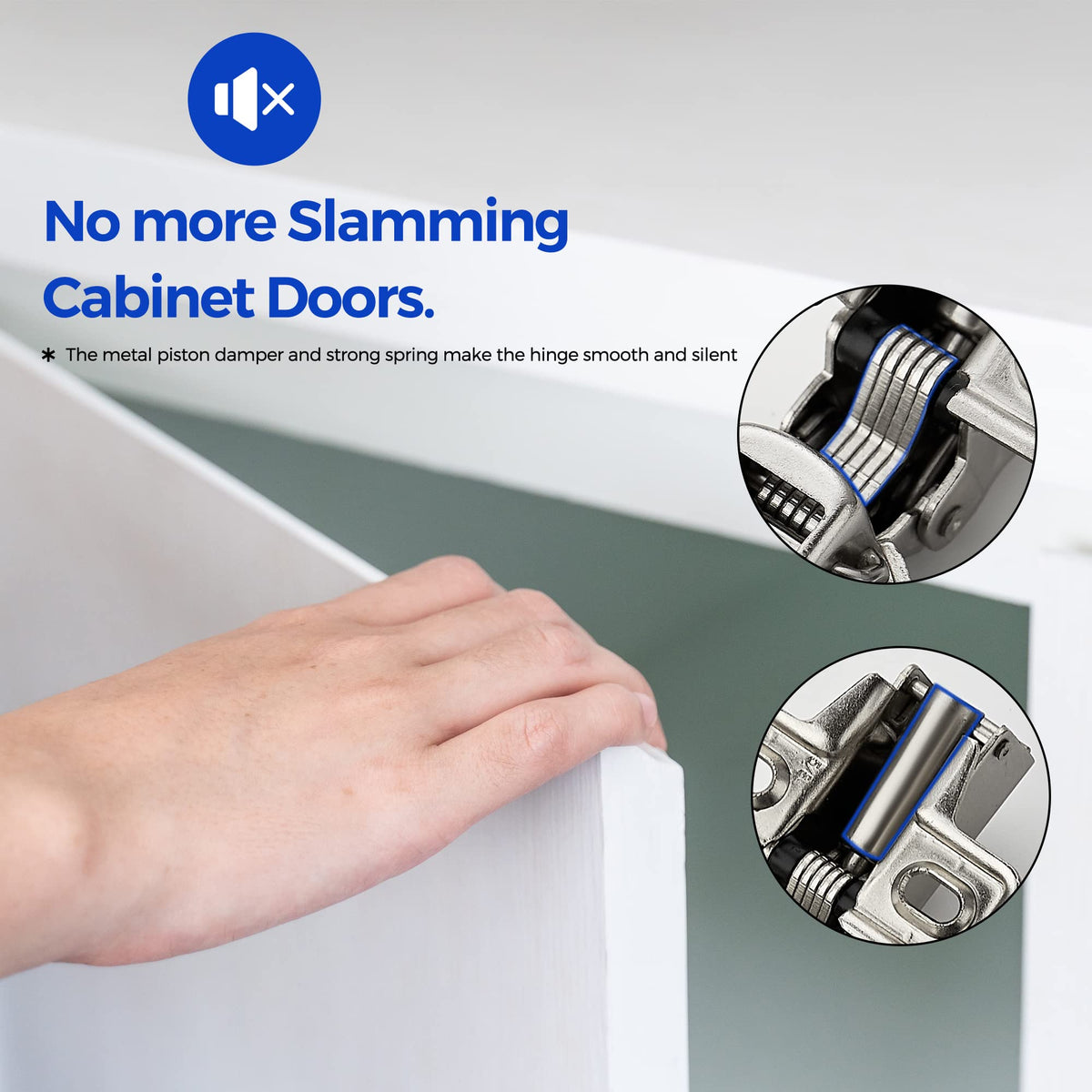 Ravinte 1/2-inch overlay hinge supports durable cabinet operation