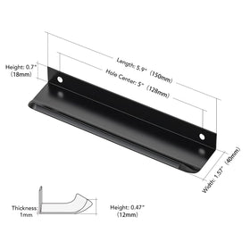 Ravinte black finger pulls drawer front close-up highlights durable finish
