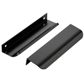 Ravinte black finger pulls edge top view for a modern cabinet look