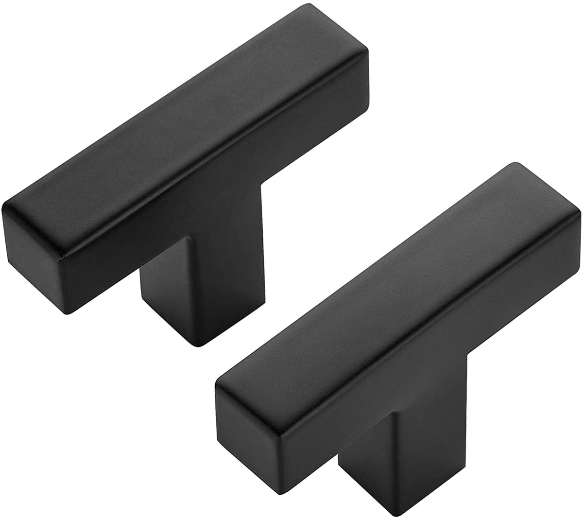 Ravinte black square knob close-up showing durable matte finish.