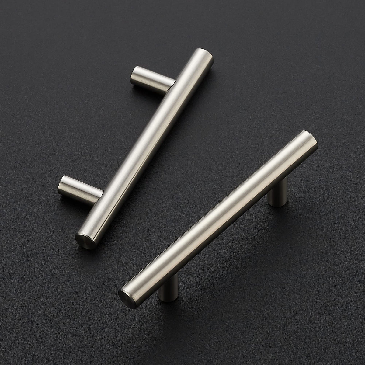 Ravinte brushed nickel finish close-up showing smooth edge and satin sheen