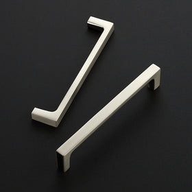 Ravinte brushed nickel finish detail highlighting modern cabinet compatibility.