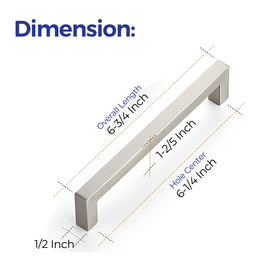 Ravinte brushed nickel pull on cabinet door for modern style