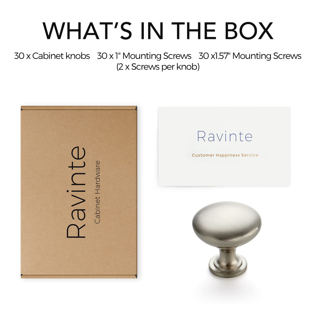 Ravinte brushed nickel round cabinet knob for bathroom vanity adds subtle elegance.