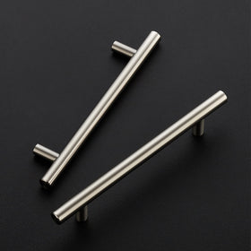 Ravinte brushed nickel stainless steel cabinet handle closeup for modern upgrade