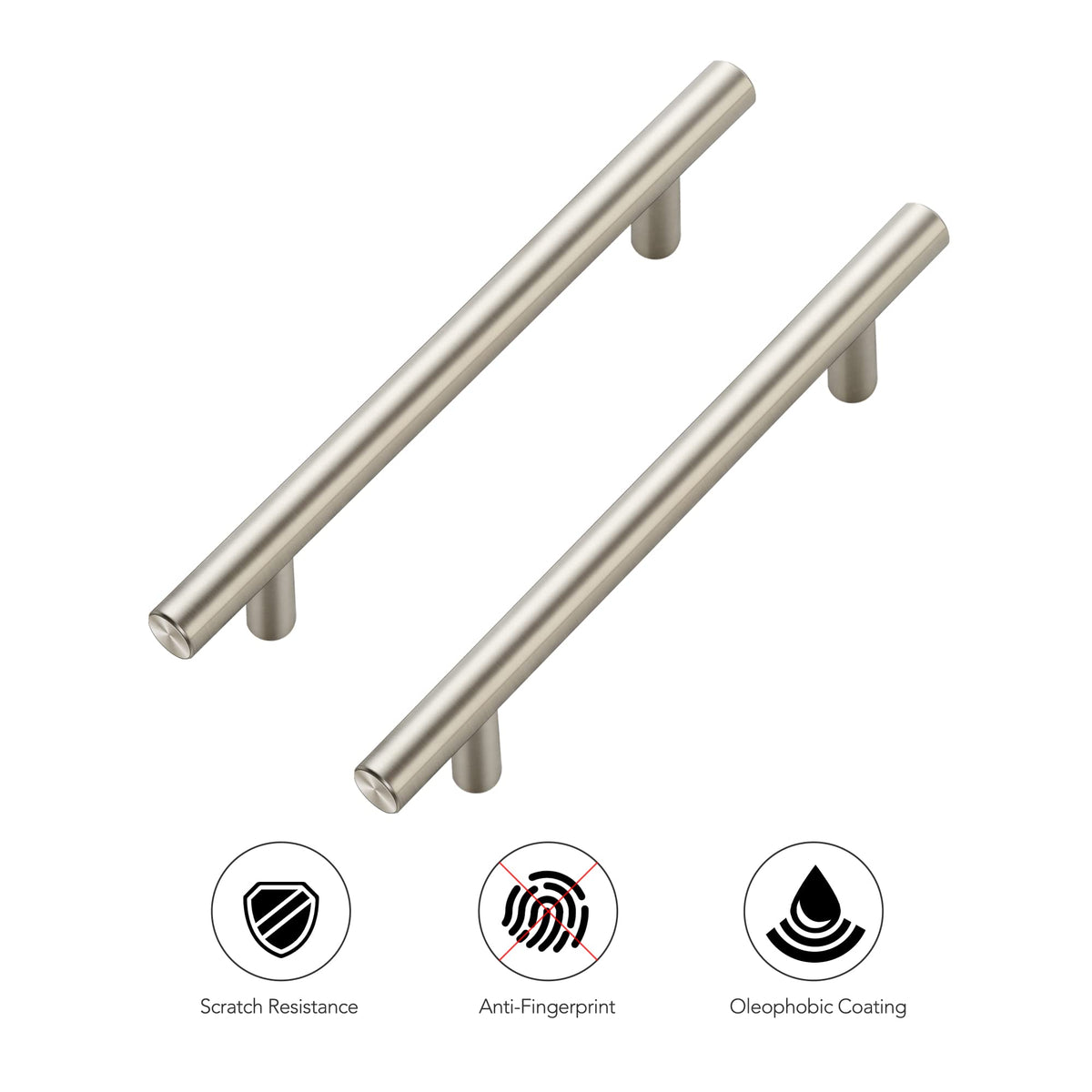 Ravinte brushed nickel stainless steel hardware adds contemporary shine
