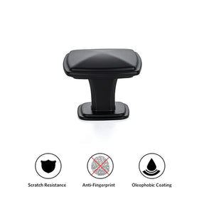 Ravinte square knob on a cabinet door offers comfortable operation