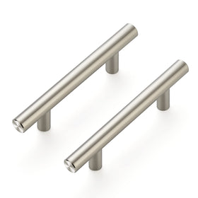 Ravinte cabinet pull in brushed nickel adds durable, timeless style to kitchen cabinets.