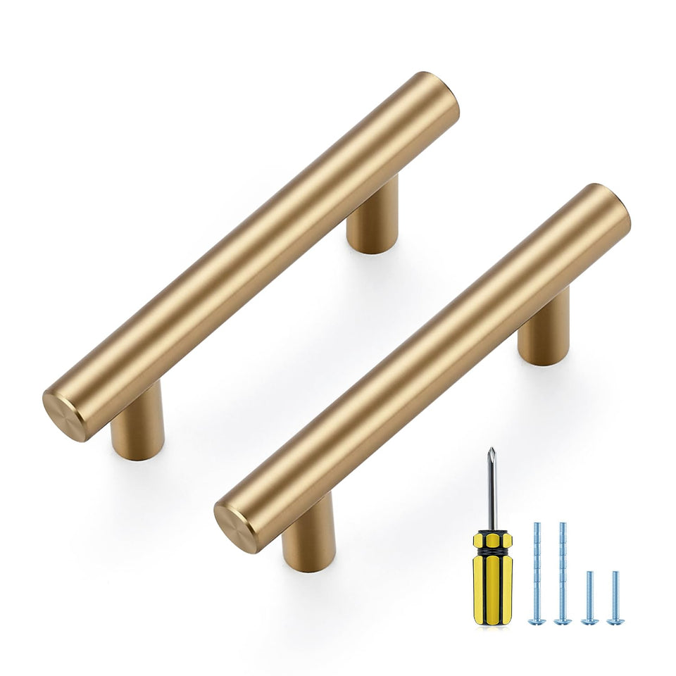 Ravinte champagne bronze cabinet handle with 2-1/2-inch center for quick kitchen upgrades