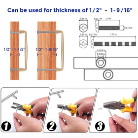 Ravinte 5-inch center-to-center pull with quick install screws.