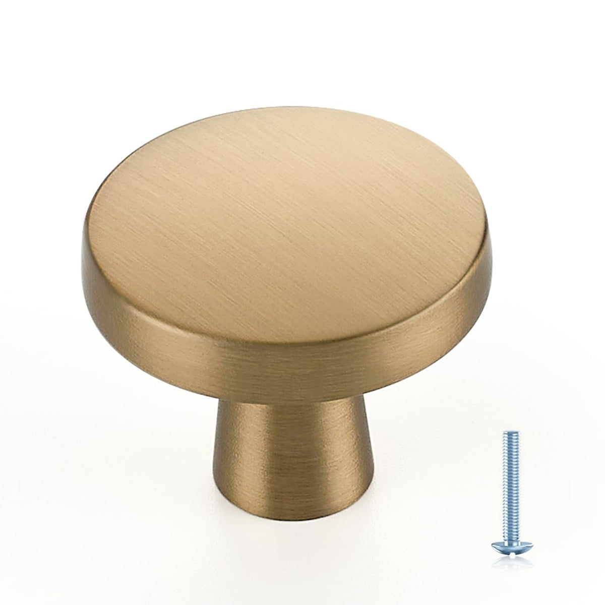 Ravinte Champagne Bronze cabinet knob front view showing finish and size