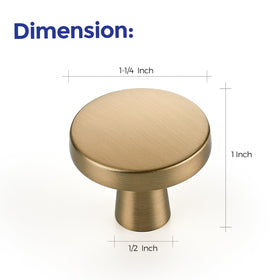 Ravinte Champagne Bronze knob side view highlighting profile