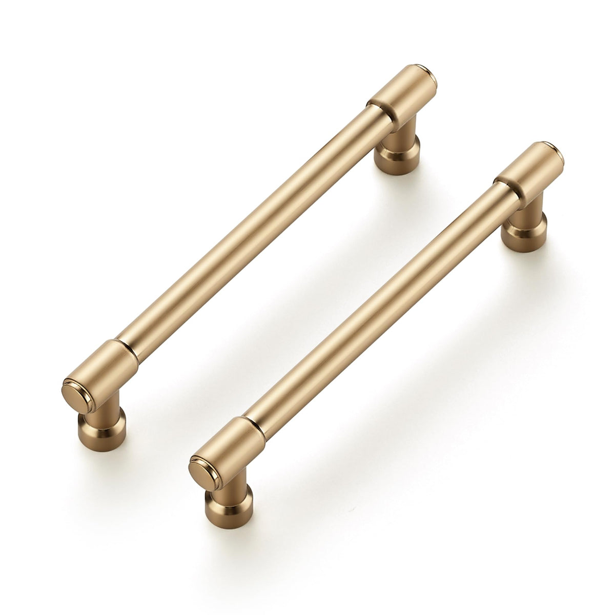 Ravinte champagne bronze cabinet pull, 6-inch length, adds modern elegance to kitchen cabinets.