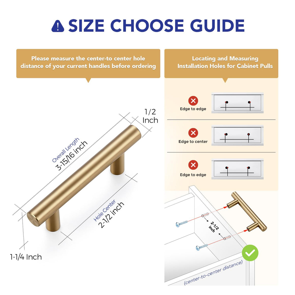 Ravinte champagne bronze drawer pull with modern design and rounded edges