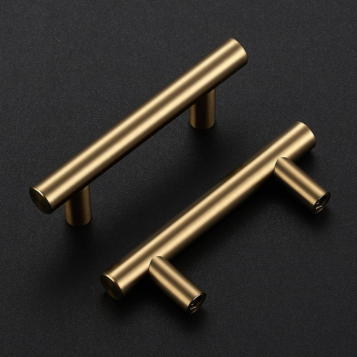 Ravinte champagne bronze drawer pull with smooth rounded edges for safe grip