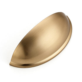 Ravinte Champagne Bronze drawer pulls front view on cabinet, versatile farmhouse style