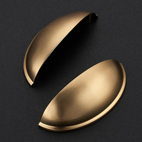 Ravinte Champagne Bronze drawer pulls side angle, durable metal finish