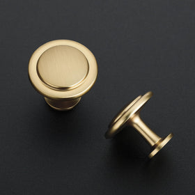 Ravinte Champagne Bronze knob on dresser detail enhances vintage and modern decors.