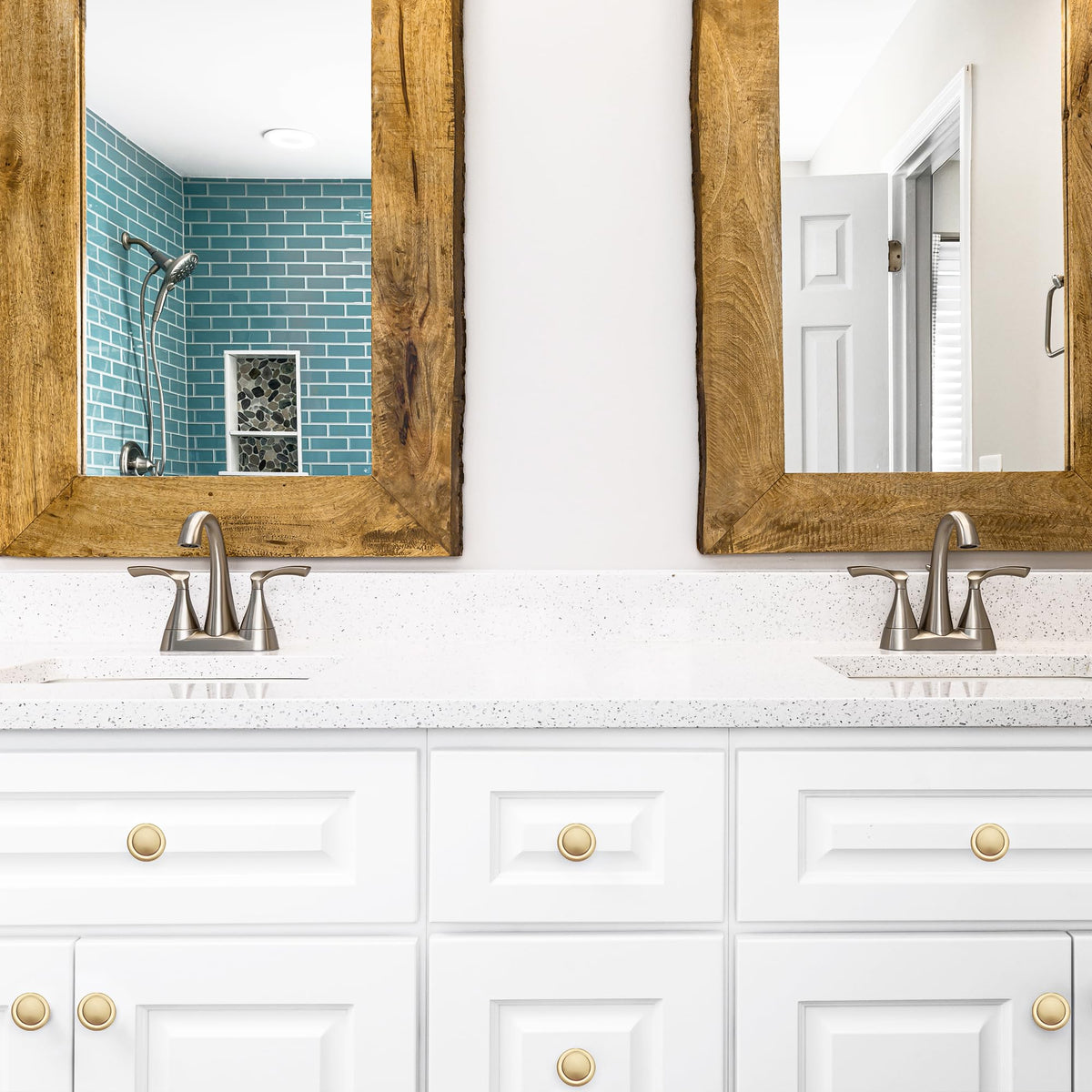 Ravinte Champagne Bronze knob on cabinet door proves durable zinc construction.
